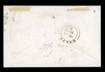 1845 (Sep 20) "Hartley's Racing Calendar Office" printed envelope depicting horse racing at top, franked with 1841 1d red