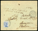 1912 (Oct 3) Cover from Rhodes sent to a Turkish P.O.W.