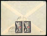 1933 (Jan 3) Cover from Rhodes to London, franked by,"Ventennale" 5c, 20c, 25c (2) and 50c