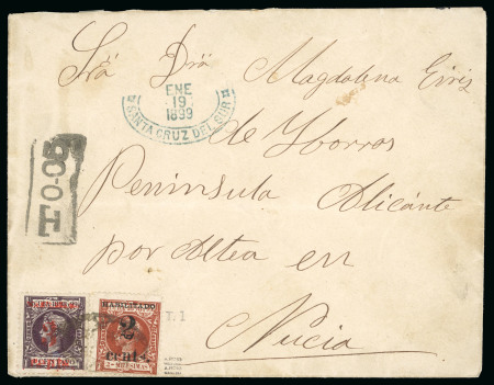 Stamp of United States » U.S. Possessions » Puerto Príncipe 1899 (January 19) Cover to Nucia (Spain)  only recorded Puerto Principe cover to Spain