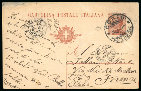 Stamp of Italy » Italian Occupations WWI » Corfu 1923 1923 (Sept 25) Overprinted 30c stationery postcard