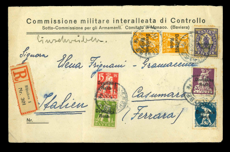 Stamp of Italy » Missions, Post Offices and Postal History Abroad » Germany 1919-23 Group of six covers including mail from and to Interallied Commissions