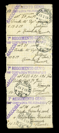 Stamp of Italy » Missions, Post Offices and Postal History Abroad » Czechoslovakia 1919 Group of 13 items, mainly from the Italian Military Mission in Czechoslovakia