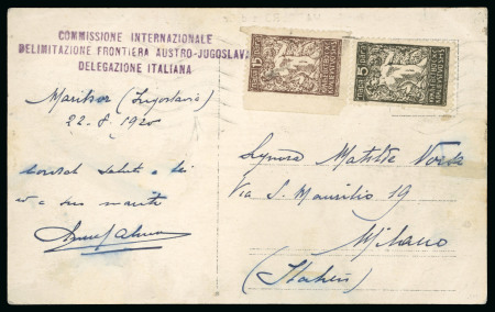 Stamp of Italy » Missions, Post Offices and Postal History Abroad » Yugoslavia 1920 Postcard from Maribor Italian member of the Boundary International Commission for Austria-Yugoslavia