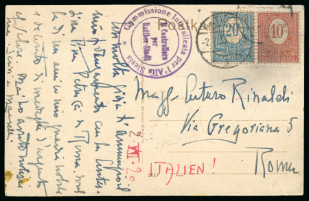 Stamp of Italy » Missions, Post Offices and Postal History Abroad » Plebiscite of Upper Silesia 1920 (July 2) Postcard with "Commissione Interalleata per l'Alta Slesia/Il Controllore per Ratibor-Stadt" 