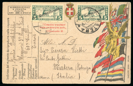 Stamp of Italy » Missions, Post Offices and Postal History Abroad » Carinthian Plebiscite 1919 (Dec)-1920 (May) Postcard from Fürnitz to Italy