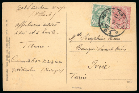 Stamp of Italy » Missions, Post Offices and Postal History Abroad » Carinthian Plebiscite 1919 (Jun-Sept) two postcards from Italian troops carried by civil and military mail from Klagenfurt