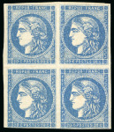 Stamp of France » Emission de Bordeaux 1870, Bloc de 4 neuf Émission de Bordeaux 20c Type
