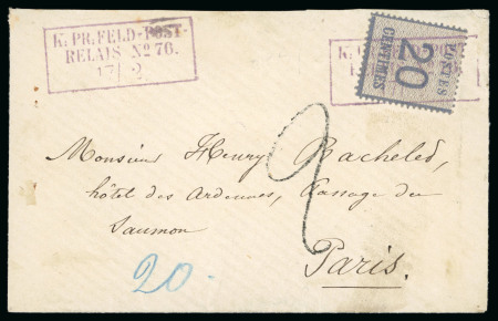 1871, Lettre pour Paris avec timbre d'Alsace-Lorraine Y&T n°6