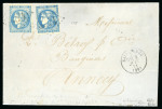 1871, Émission de Bordeaux 20c bleu outremer, bien