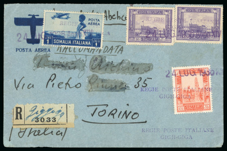 Stamp of Italy » Italian Colonies and Possessions » Ethiopia 1936, raccomandata con il bollo "Regie Poste Italiane/Gigh-Giga"
