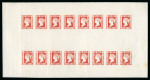 Stamp of India » 1854 Lithographs Spence 89-91 & 41-43: 1/2a se-tenant with 1a on lighter yellowish wove paper in three complete panes, in vermilion, blue and black