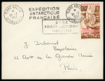 1952, Lettre affranchie avec timbre de Madagascar surchargé