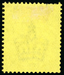 1909 2d Colour trial in green on yellow gummed Crown wmk paper