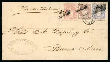 1865-71 Cover and Valentine cover front to Argentina