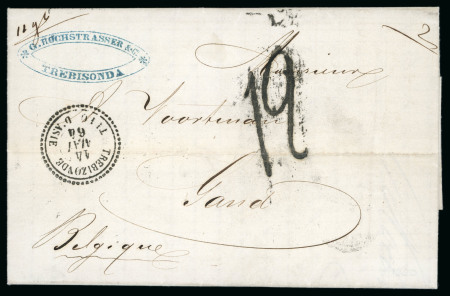 Stamp of France » Levant Français 1864, Lettre pour Gand (Belgique) avec cachet à date