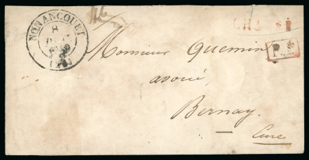 1849, Lettre chargée P.P. de Nonancourt (Eure) avec