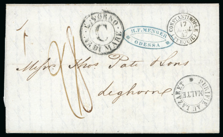 Stamp of France 1847, Lettre d'Odessa pour Livourne datée du 11 avril,