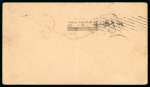 Stamp of Cyprus » Queen Victoria Keyplate Issues 1896 Cover SG16a and SG41 Larnaca to USA
