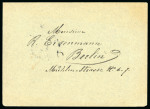 1901 (Sep 13) Envelope from Larnaca to German franked on the reverse with pair of 1894-96 1pi