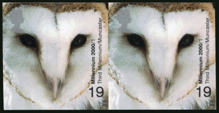 Stamp of Great Britain » Queen Elizabeth II 2000 Millennium Projects 19p Owl mint n.h. imperforate pair