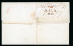 1840 (Nov 15) Wrapper sent within Scotland from Edinburgh to Linlithgow with 1840 1d black pl.4 FG