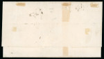 1859 Entire letter from Palermo to Girgenti, 1gr pl. II (2) and 5gr Pl. I in different shades