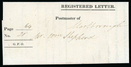 1841 (May 11) White wrapper used to carry a Registered Letter from London to Bedwin