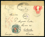1911-38 Cover lot of eleven postage due mail sent to Switzerland from Brazil, including one 1916 censor mail