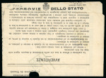 Stamp of Italy » Regno d'Italia » Posta Aerea Bolletta di spedizione con timbro rosso a cinque righe dei Concorsi Aerei di Verona del 1910