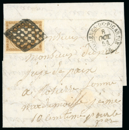 1851, Lettre de petit format pour un juge de paix en