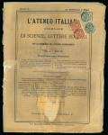 Stamp of Italy » Regno d'Italia 1866, due periodici "L'Ateneo Italiano" con emissione DLR e bollatura da 2 c.
