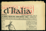 1929-33, tre giornali spediti per via aerea effettuata da editori con tre bolli grandi per il servizio aereo