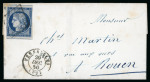 1850, Lettre pour Rouen affranchissement Cérès 25