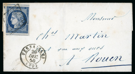 Stamp of France » Type Cérès de 1849-1850 1850, Lettre pour Rouen affranchissement Cérès 25
