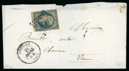 Stamp of France » Empire 1853-1862 1854, Lettre pour Charroux (Vienne) affranchissement