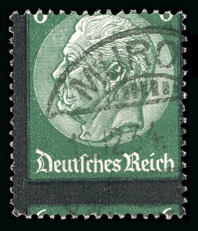 Stamp of Germany 1934 5pf green, used, with strongly shifted perforations, scarce variety (Michel €550)
