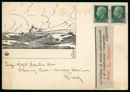 Stamp of Italy » Italian Occupations WWII » France BETASOM Submarine Atlantic Base: Postcard carried by courier