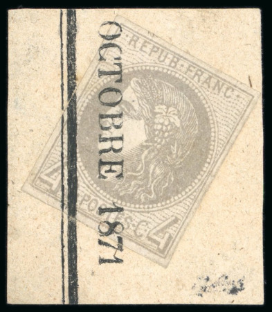 1870, Émission de Bordeaux Y&T n°41B 4 centimes gris