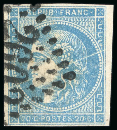 Stamp of France » Emission de Bordeaux 1870, Lot de 7 exemplaires oblitérés Émission de