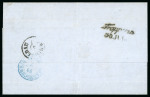 1860 (July 29) Cover to Silesia franked with a Braunschweig 3sgr black on rose tied 