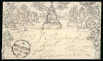 1868 (Oct 10) 1d Mulready envelope from Worsley to Grasmere, Britannia uncancelled, "2" postage due
