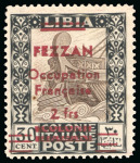 Stamp of Italy » Lotti e Collezioni Misti Fezzan, Fezzan & Ghadames: 1943-1951 Bella selezione di oltre 120 pezzi del periodo montata su sette pagine d’album