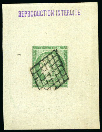 Stamp of France » Type Cérès de 1849-1850 1849, Épreuve Jean de Sperati Y&T n°2 Cérès 15
