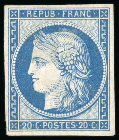 Stamp of France » Type Cérès de 1849-1850 1862, Lot de 10 réimpressions de Sir Rowland Hill