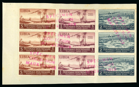 Stamp of Italy » Italian Colonies and Possessions » Libya 1940, Mostra Triennale di Oltremare, serie completa su frammenti della collezione UPU di Mauritania