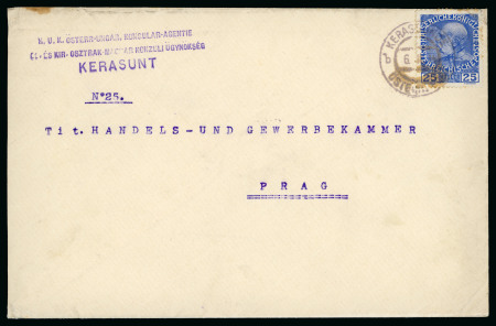 1914 (Feb 6) Cover sent to Chamber of Commerce in Prague, from Austrian Consulate, very scarce usage