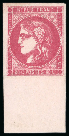 1870, Émission de Bordeaux Y&T n°49b rose vif * discrète,