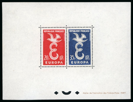 1958, Bloc spécial gommé Europa Y&T n°1173/1174
