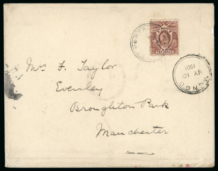Fort Portal: 1901 (May 1) Envelope to England with 1898-1902 2a tied by Fort Portal double circle ds